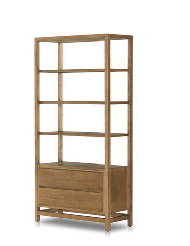 ROSWELL BOOKCASE-TOASTED ASH SOLID
