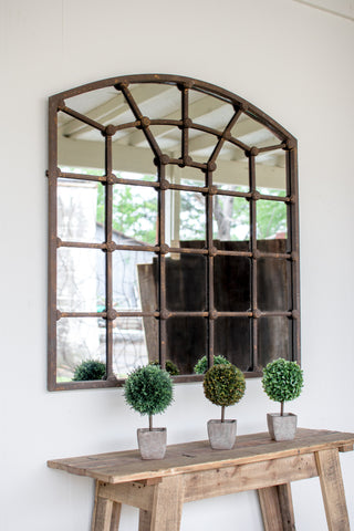 Arched Iron Mirror