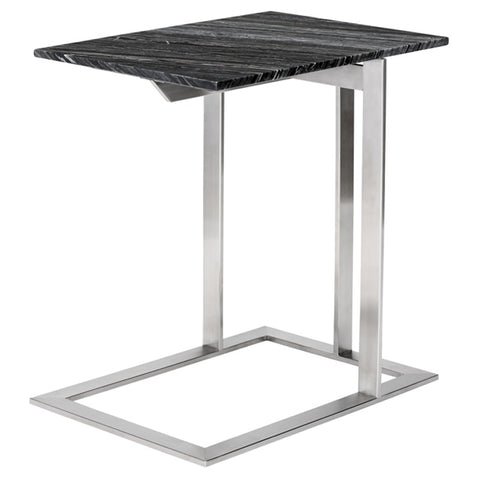Dell Side Table - Black Wood / Steel