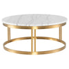 Nicola Coffee Table -White Marble  / Gold Base