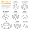 Mix Modular 4-PC Wedge Sectional