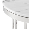 Nicola Side Table - White Marble / Stainless Steel
