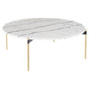 Pixie Coffee Table - White Marble Top / Gold Base